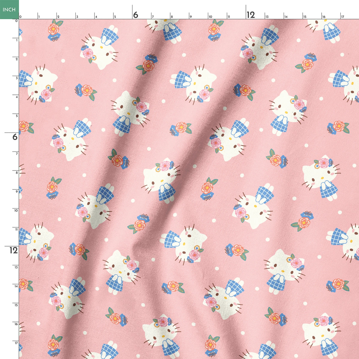 Hello Kitty® Florals on Pink Fabric
