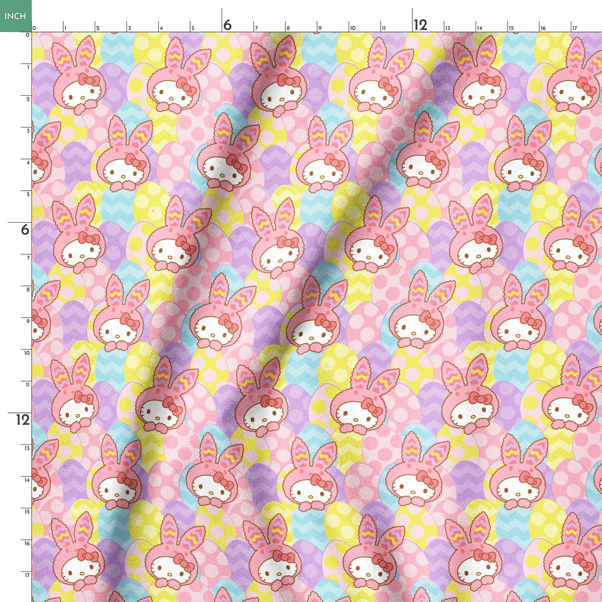 Hello Kitty® Easter Bunny Poses Fabric