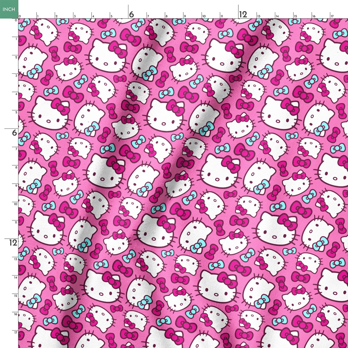 Hello Kitty® Pink and Blue Bows Fabric