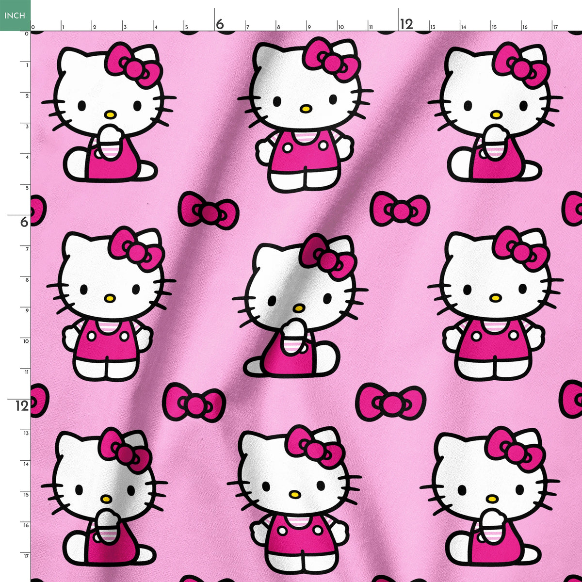 Hello Kitty® Pink Poses Fabric