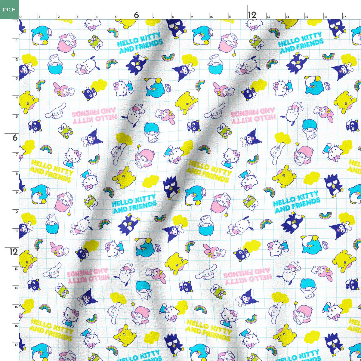Hello Kitty® and Friends Grid Toss Fabric