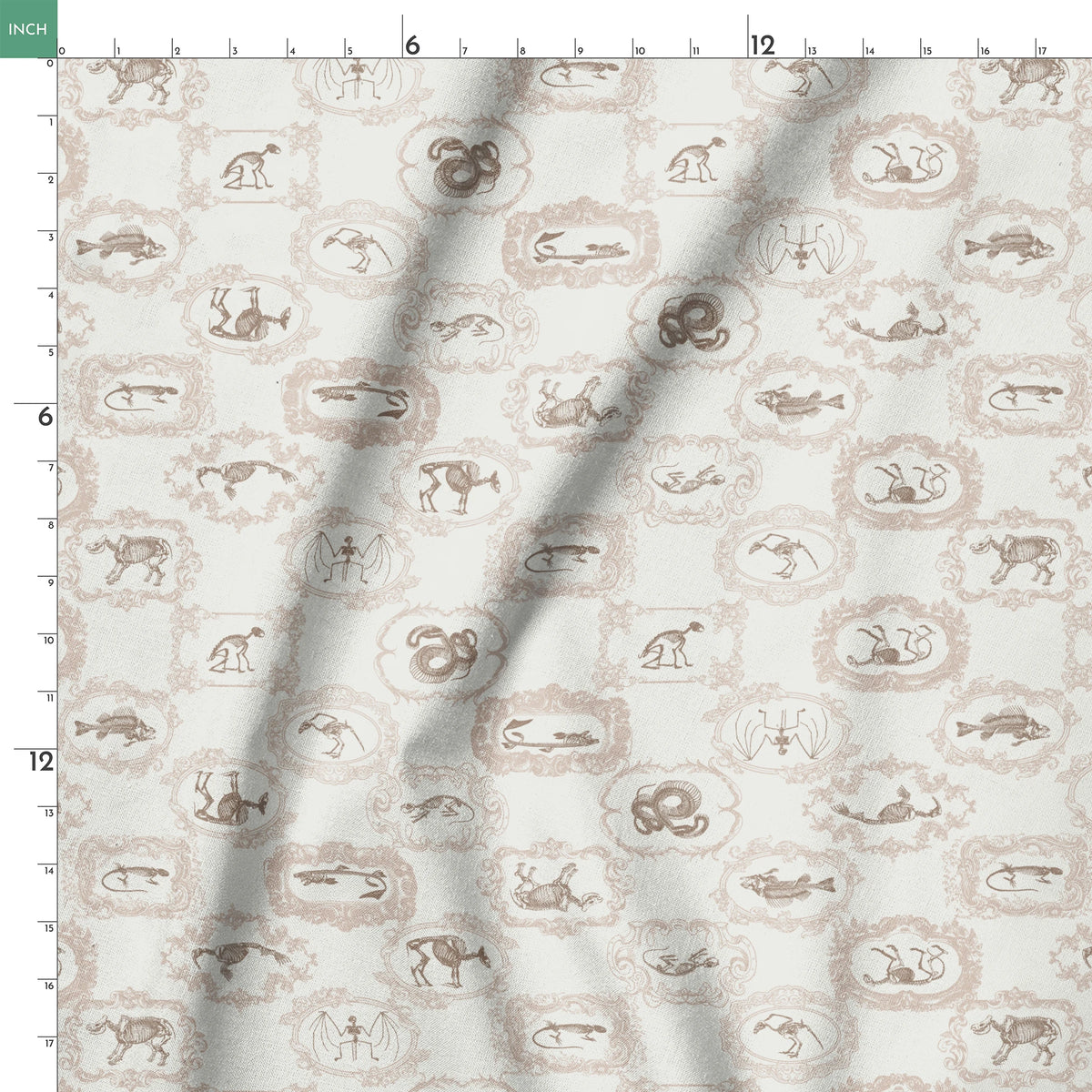 Disney Haunted Mansion Pet Portraits on Cream Fabric