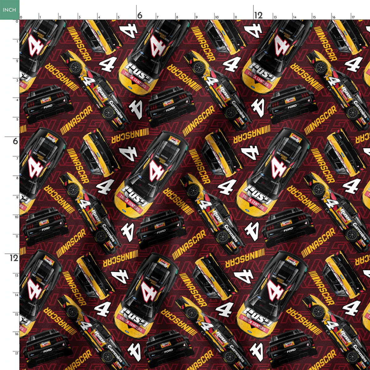 NASCAR® Noah Gragson Toss on Dark Red Fabric