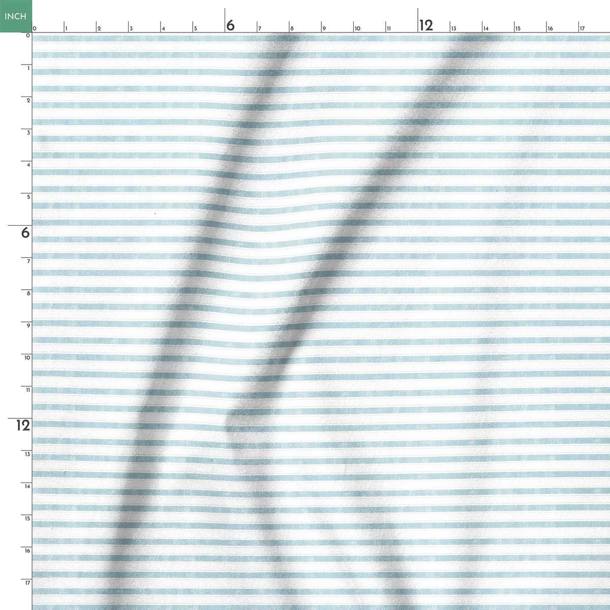 Danielle Murray Blue Stripes on White Fabric