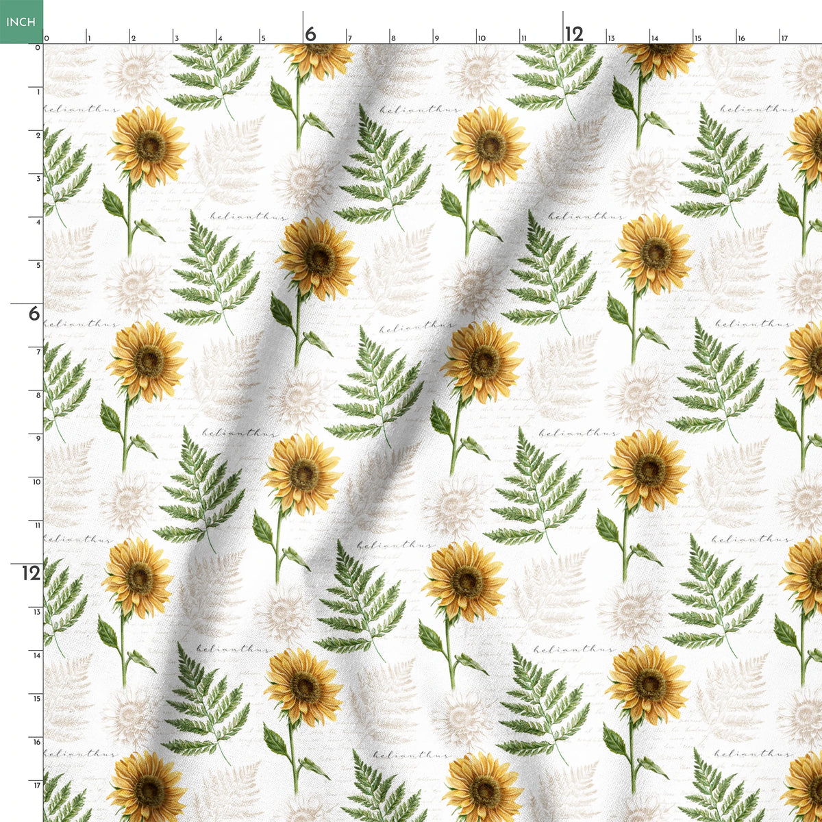 Danielle Murray Sunflowers and Ferns Fabric