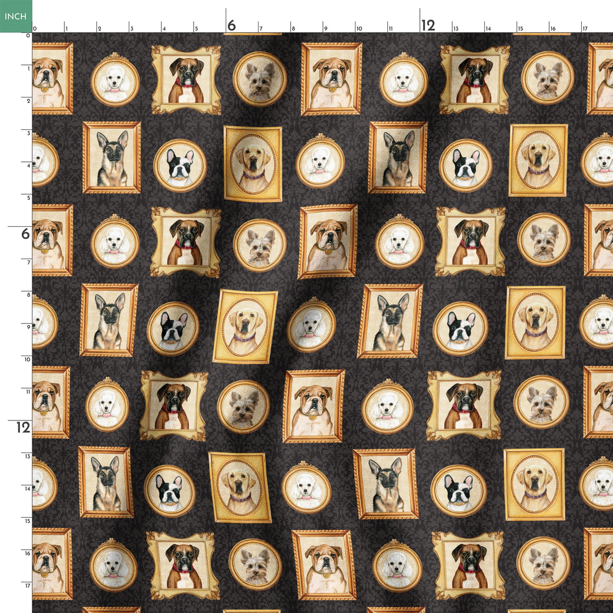 Danielle Murray Dog Portraits Fabric