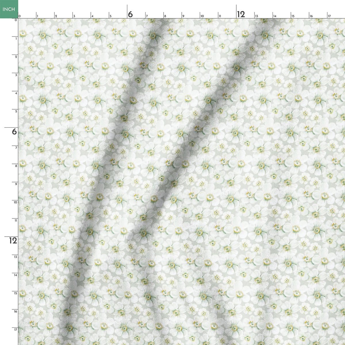 Danielle Murray Anemone Floral on Light Grey Fabric