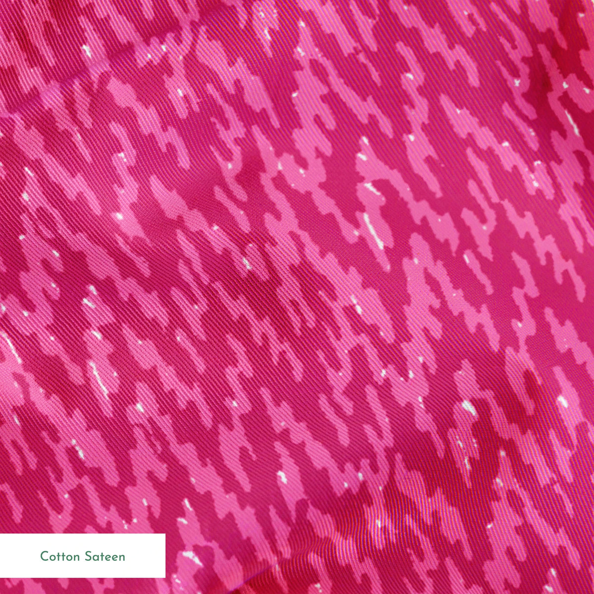 Pink abstract pattern with vertical wavy brushstrokes in varying shades of magenta and light pink springs sateen texture