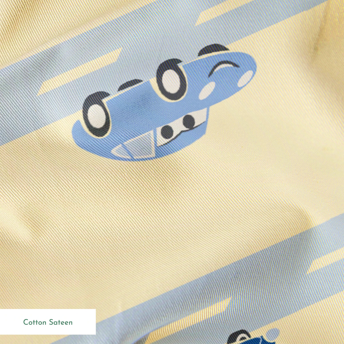 Disney and Pixar Cars Lightning McQueen & Friends Race on Yellow Fabric