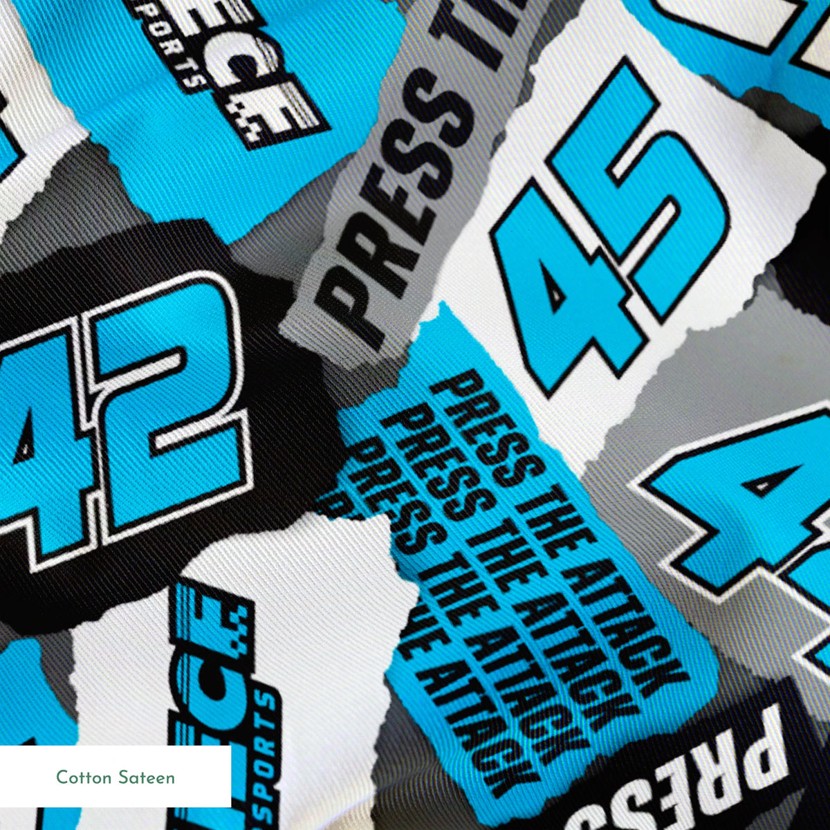 Niece Motorsports Press the Attack Logo Patchwork Fabric