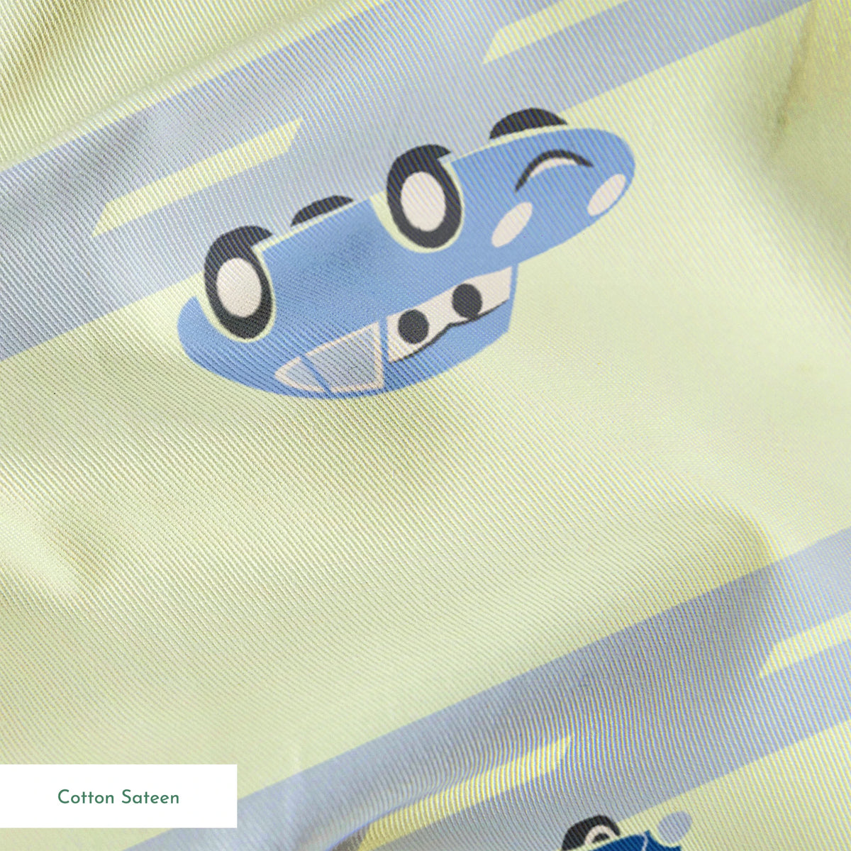 Disney and Pixar Cars Lightning McQueen & Friends Race on Green Fabric