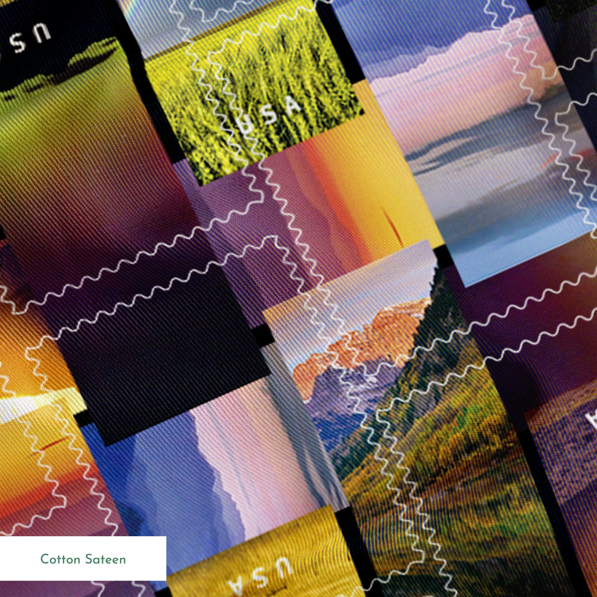 USPS Stamps Across America Fabric
