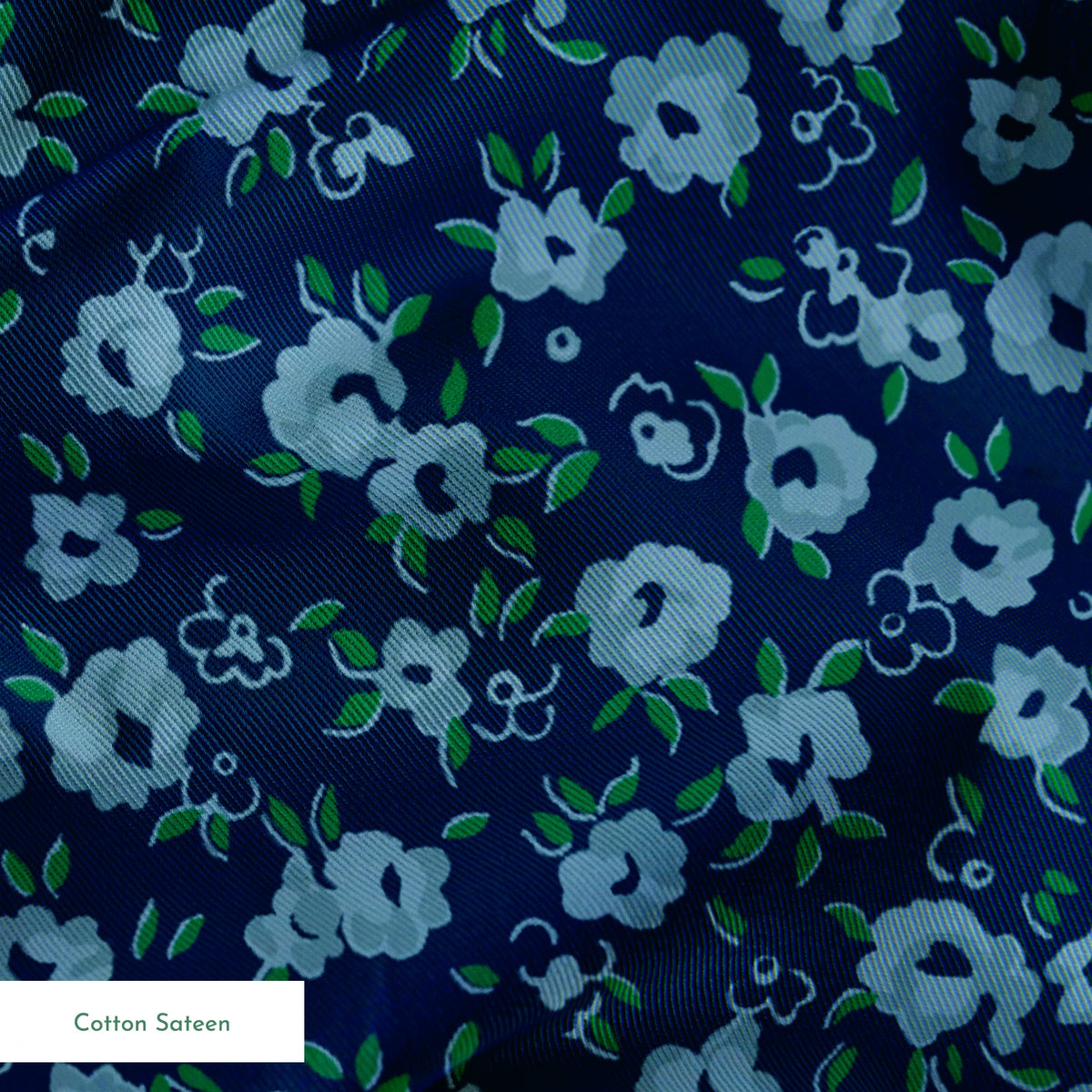 Posie on Navy Fabric