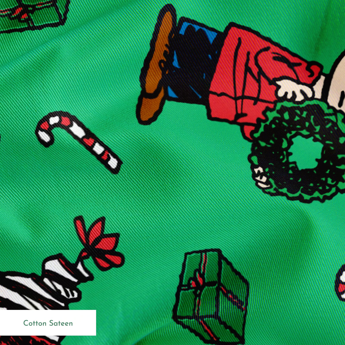 Peanuts Presents & Candy Canes Fabric