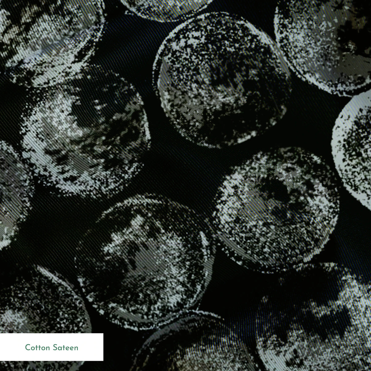 Lunar Light on Black Days Fabric