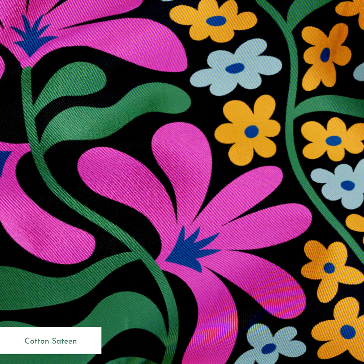 Woodstock Florals in Muted Pink & Green Fabric