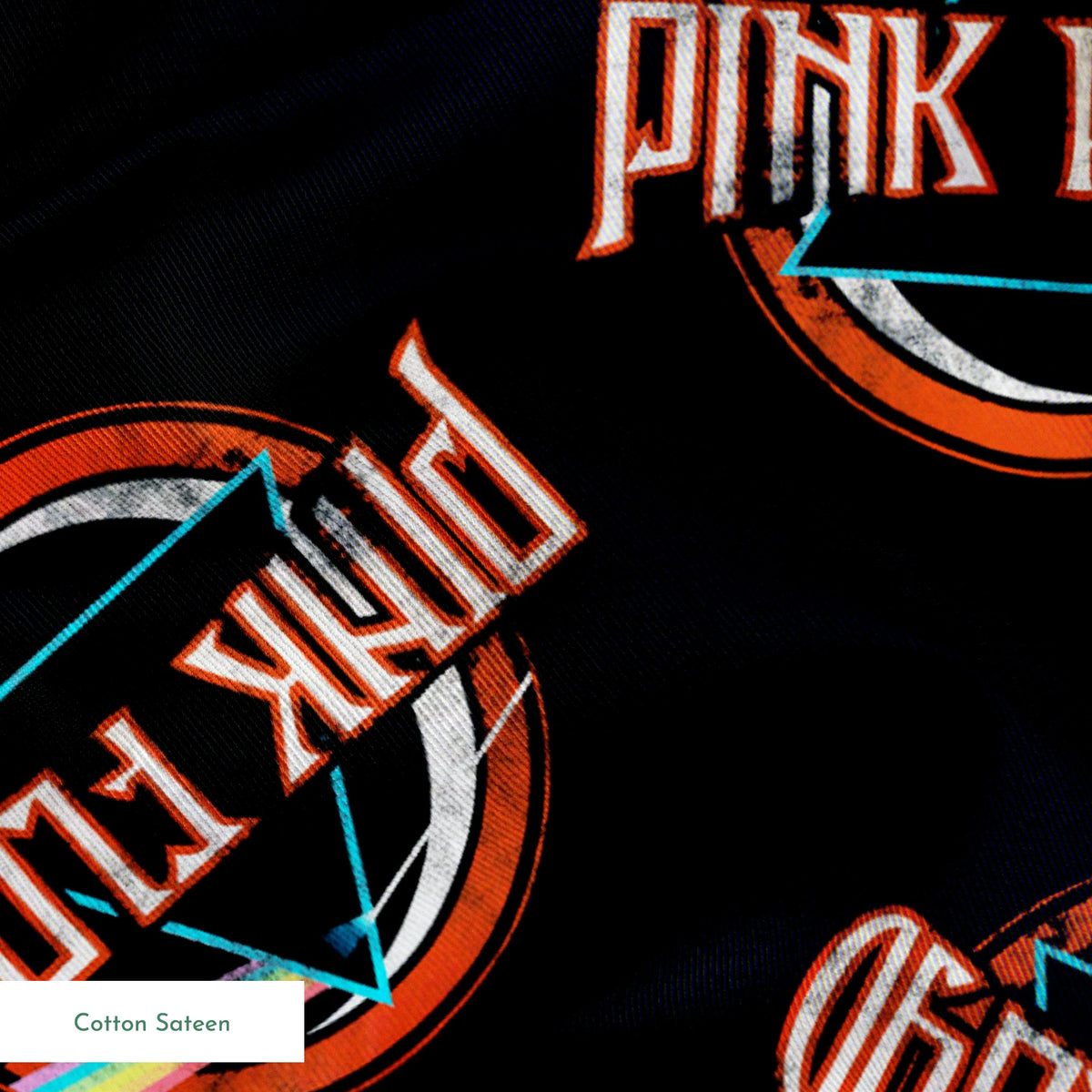 Pink Floyd Dark Side Badges Fabric