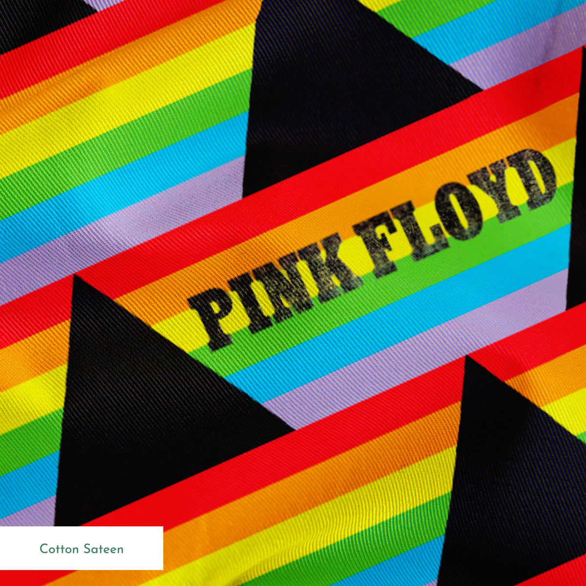 Pink Floyd Dark Side Rainbows Fabric