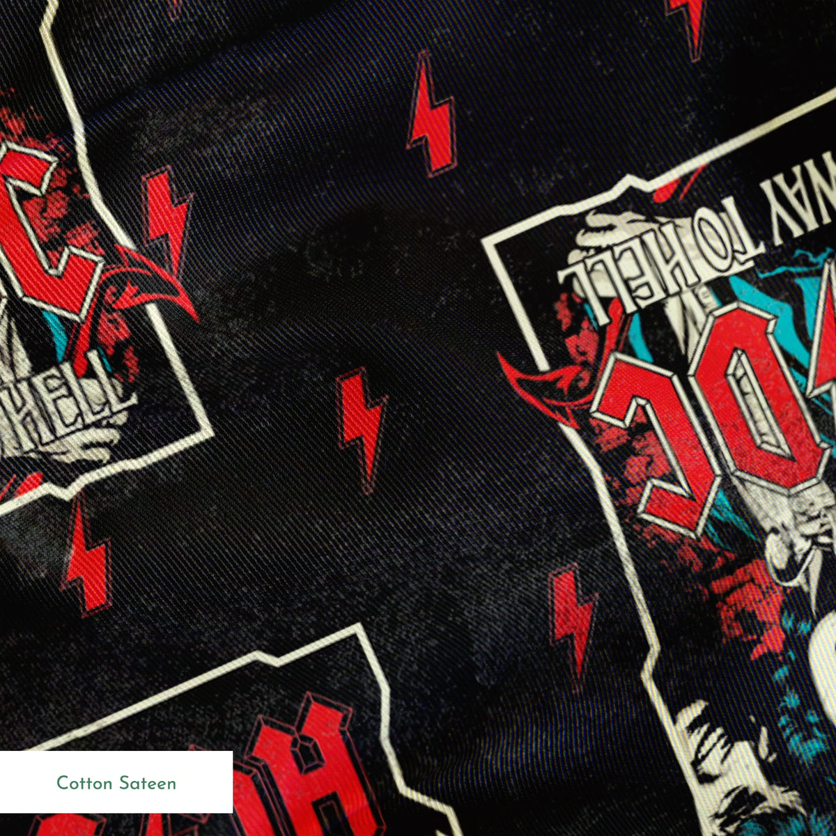 AC/DC Highway Lightning Fabric