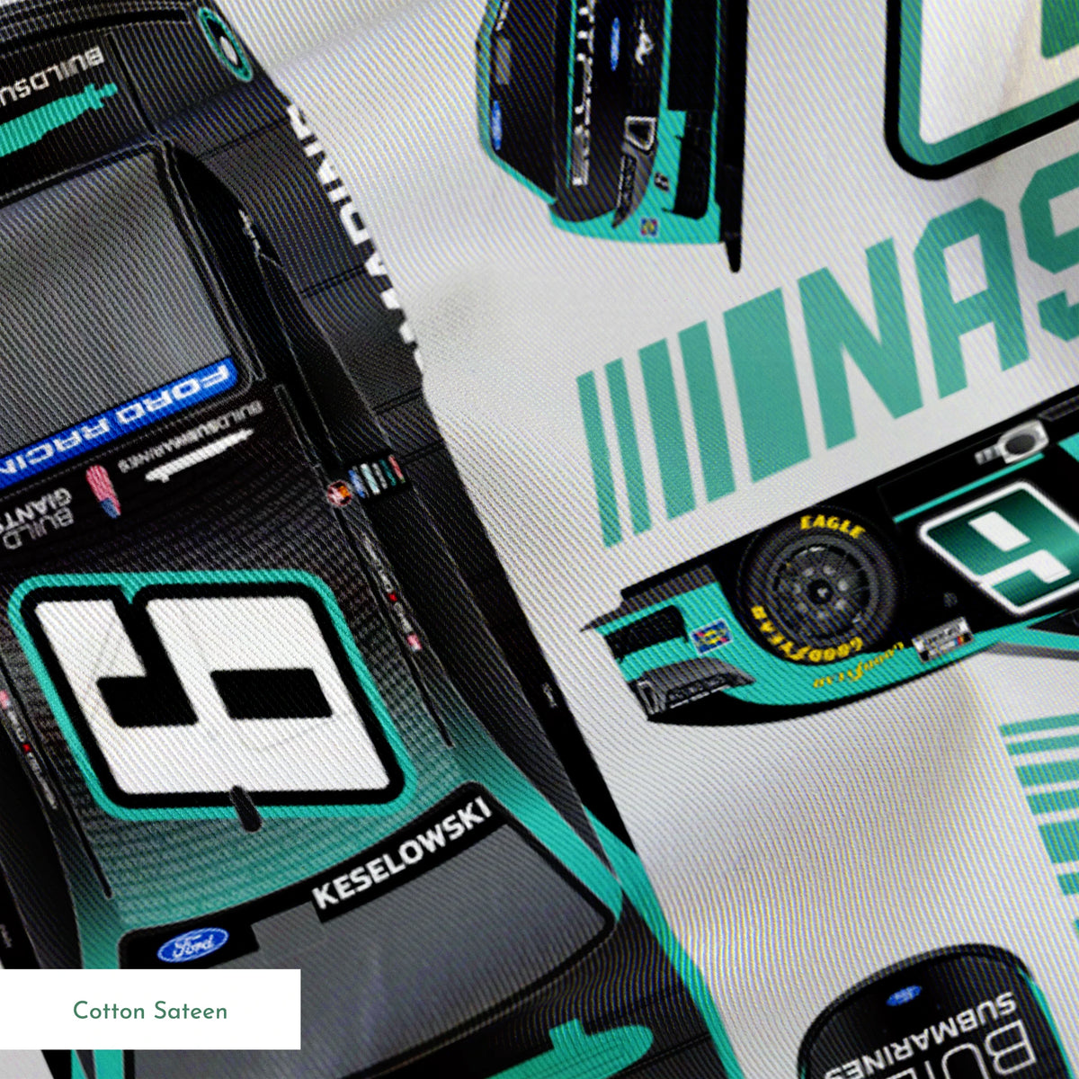 NASCAR® Brad Keselowski Toss on Grey Fabric