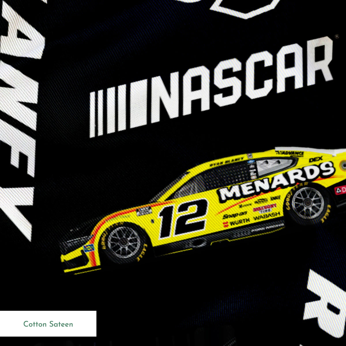 NASCAR® Ryan Blaney Toss on Black Fabric