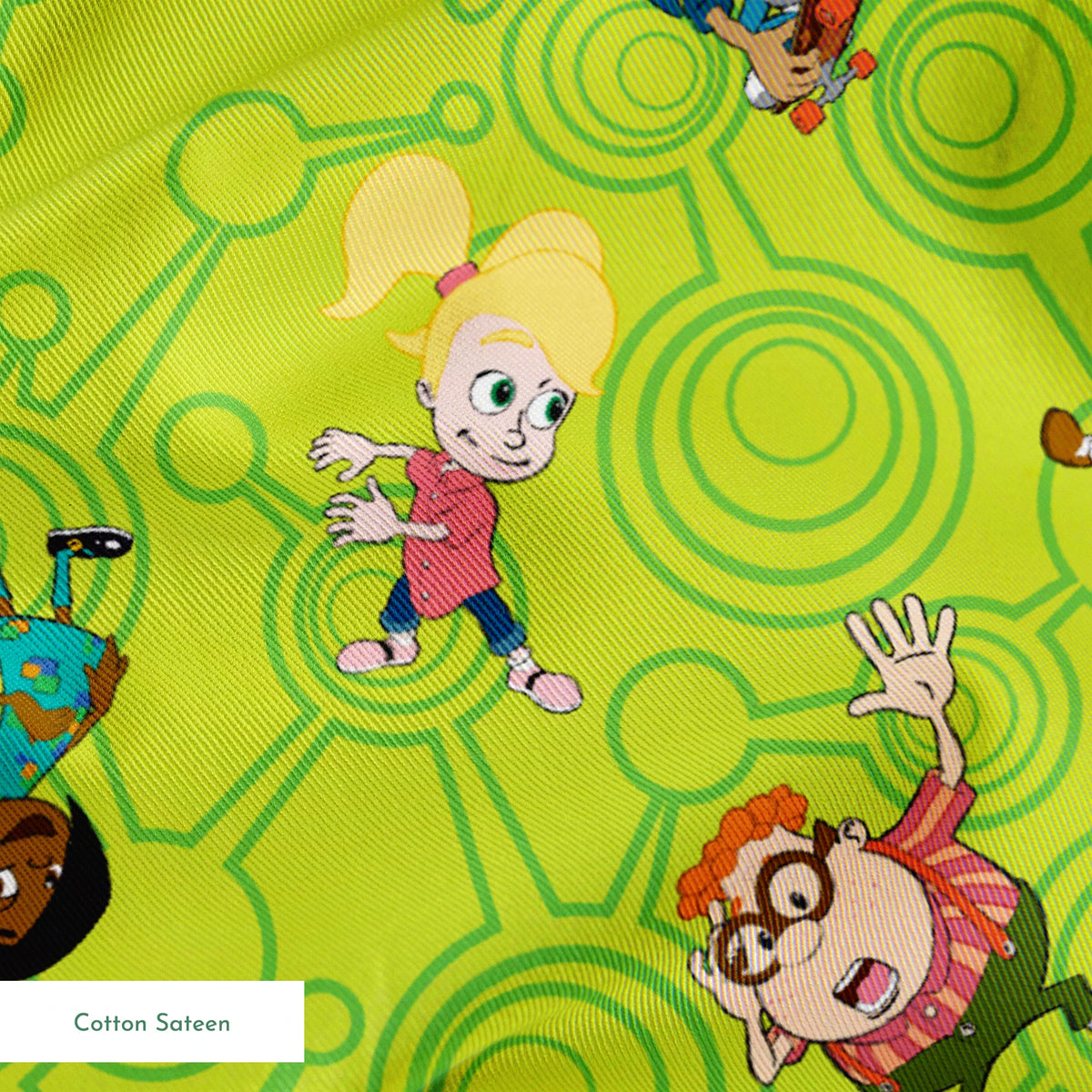 Paramount Jimmy Neutron Friendship Toss on Green Fabric