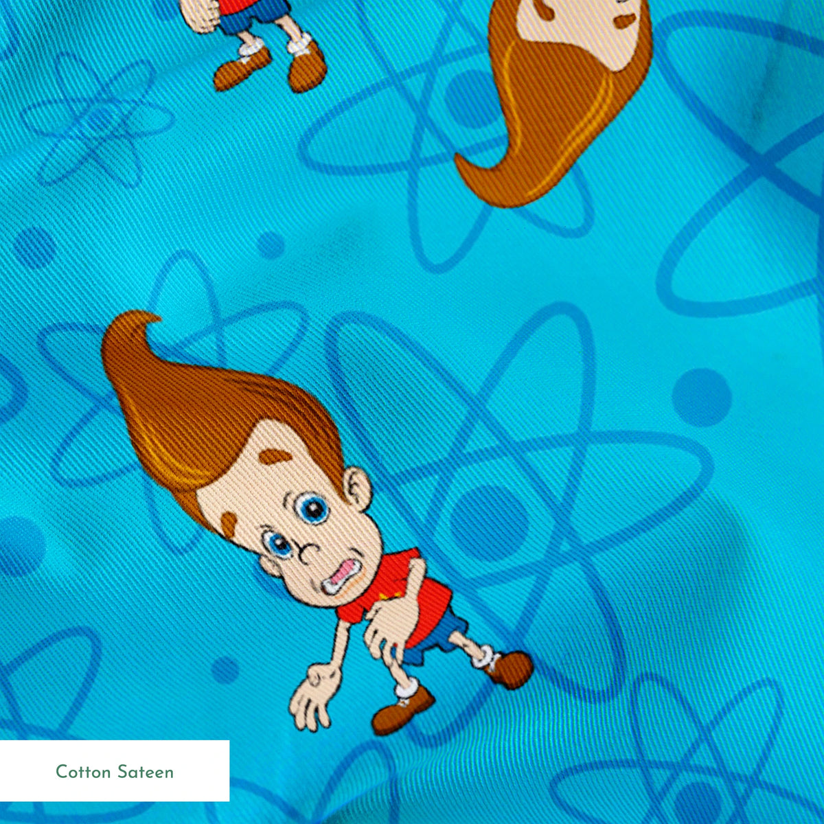 Paramount Jimmy Neutron Atomic Boy Genius on Blue Fabric