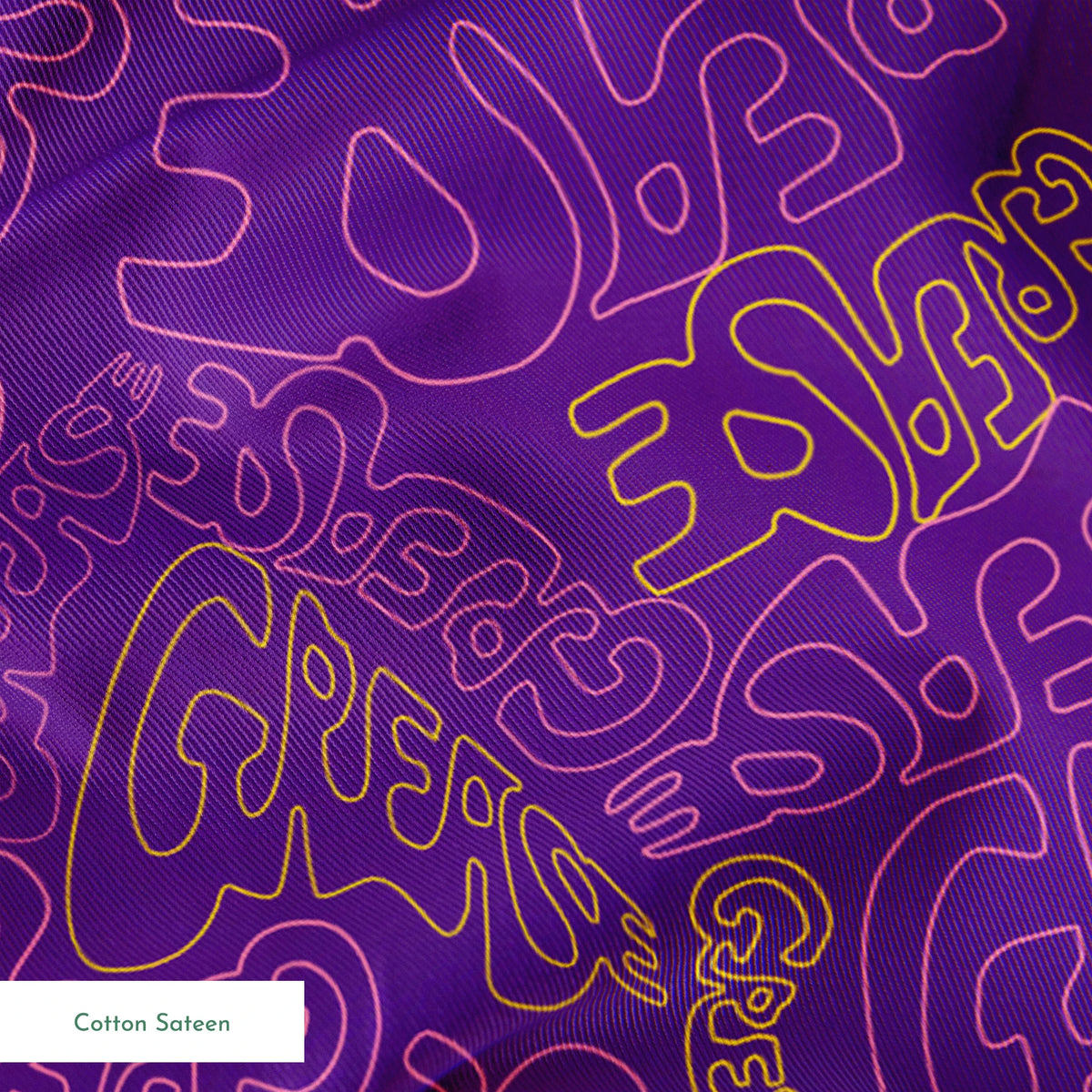 Paramount Grease Title Toss on Purple Fabric