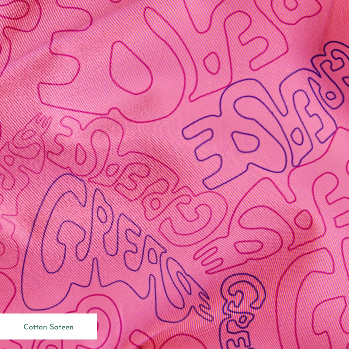 Paramount Grease Title Toss on Pink Fabric
