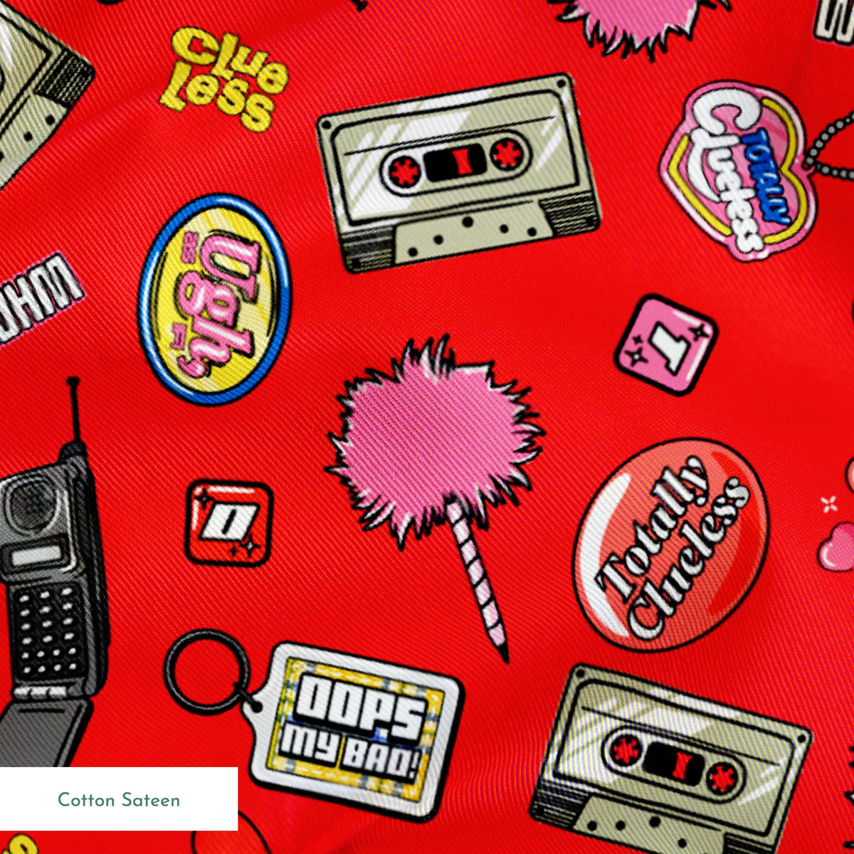 Paramount Clueless Nostalgic Toss on Red Fabric