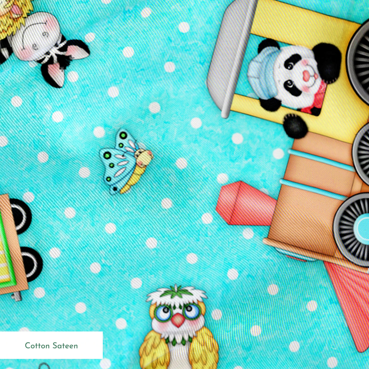 Vicki Schreiner BaZooples Panda Choo Choo Fabric