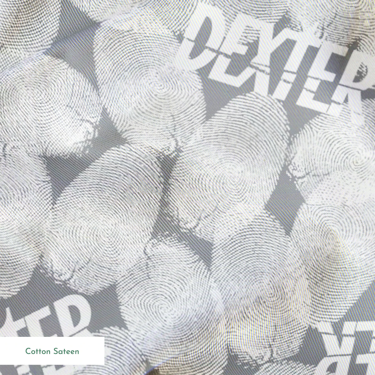 Showtime Dexter Fingerprints on Gray Fabric