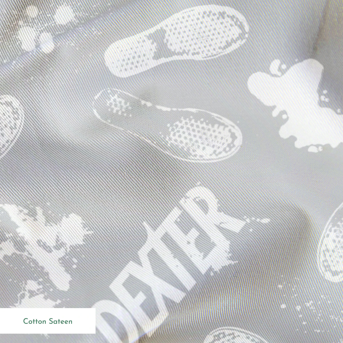 Showtime Dexter Blood Splatter on Gray Fabric
