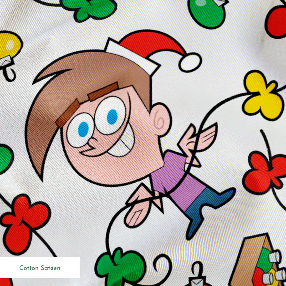 Paramount Fairly OddParents Tree Trimmings on Gray Fabric