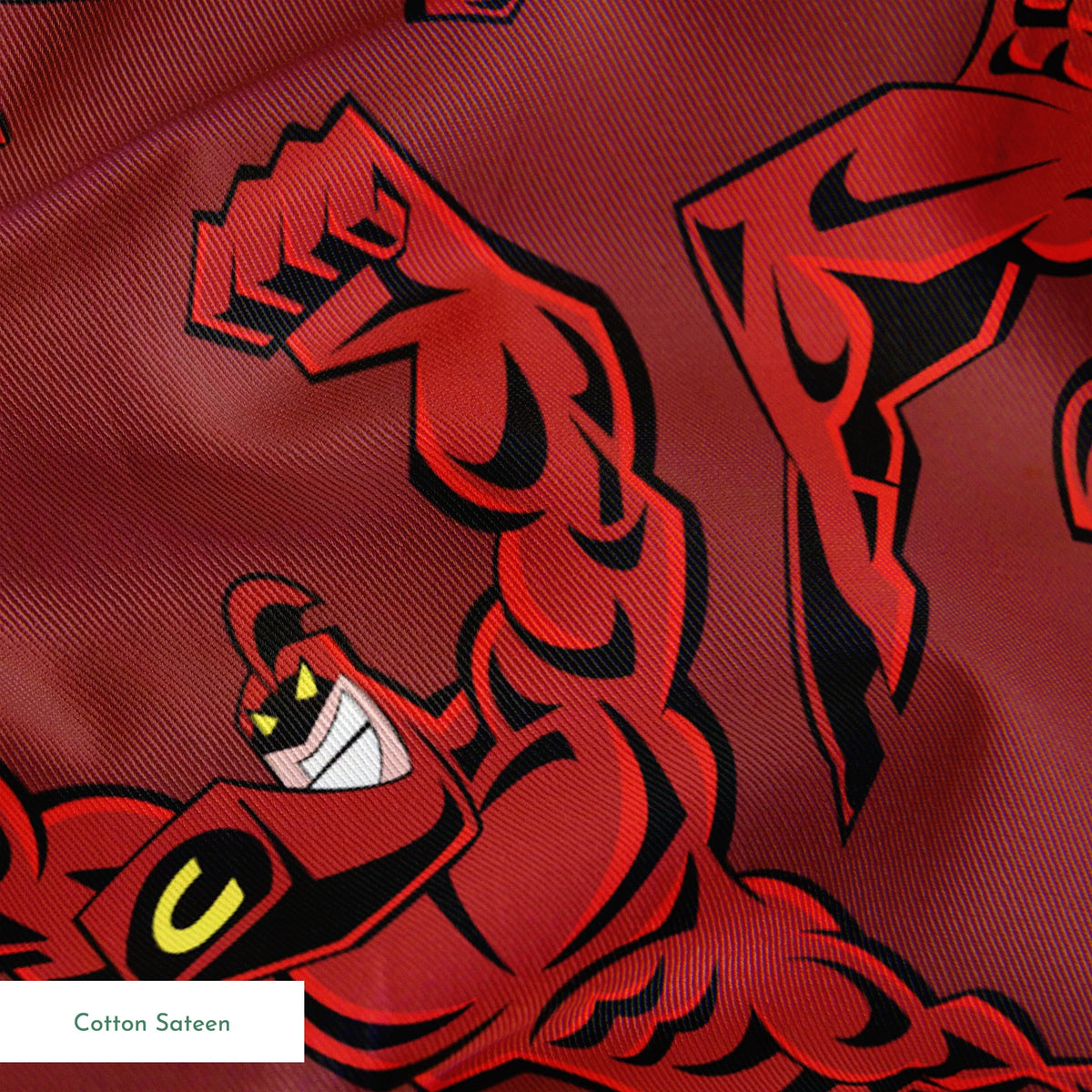 Paramount Fairly OddParents Crimson Chin on Red Fabric