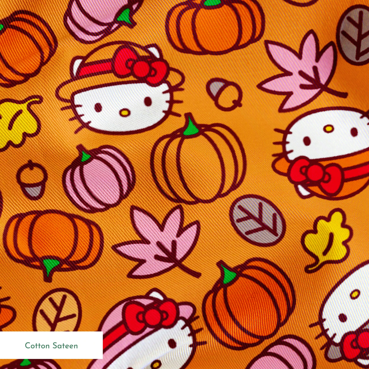 Hello Kitty® Pumpkin Patch Toss on Orange Fabric