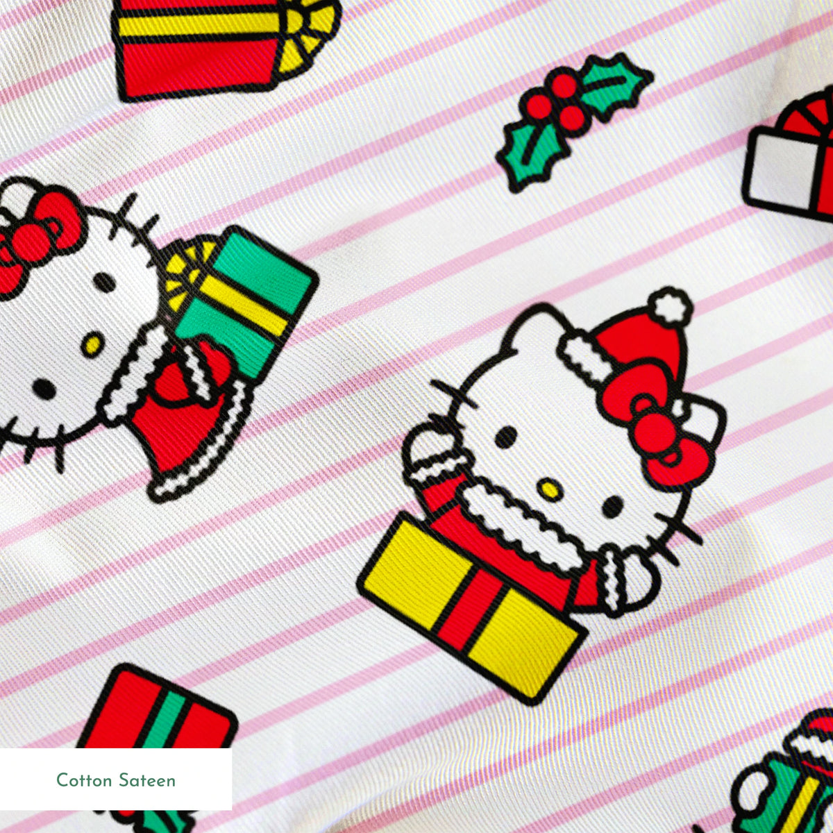 Hello Kitty® Christmas Presents Stripes Fabric