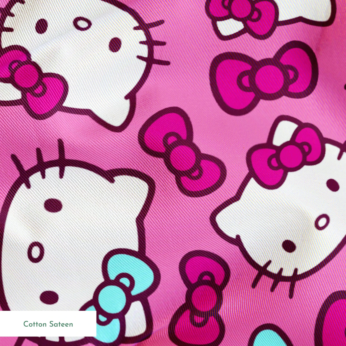 Hello Kitty® Pink and Blue Bows Fabric