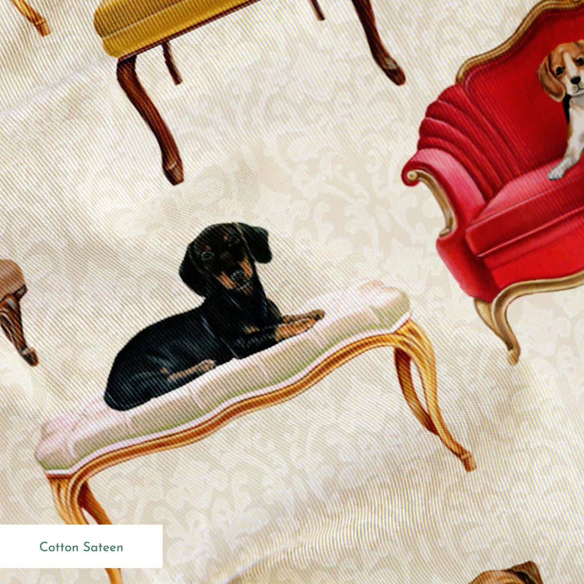Danielle Murray Lounging Dogs Fabric