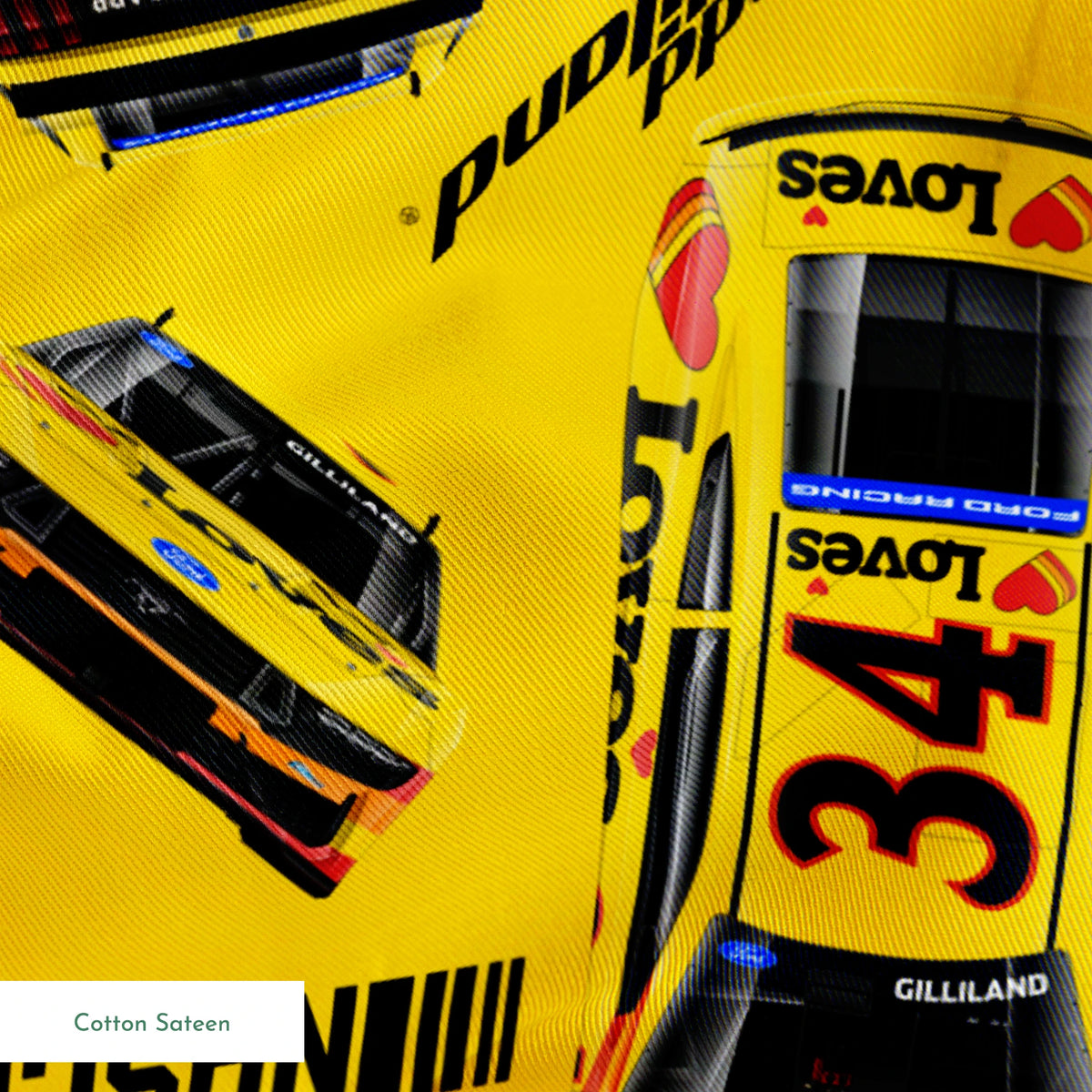 NASCAR® Todd Gilliand Toss on Yellow Fabric