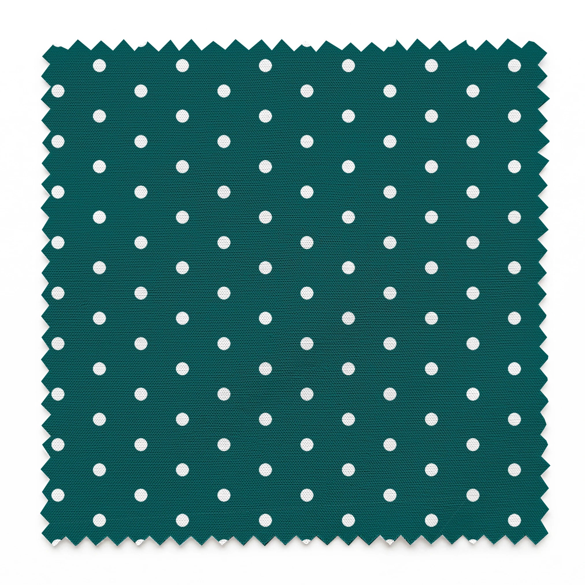 White circles on a dark teal background springs swatch pinked