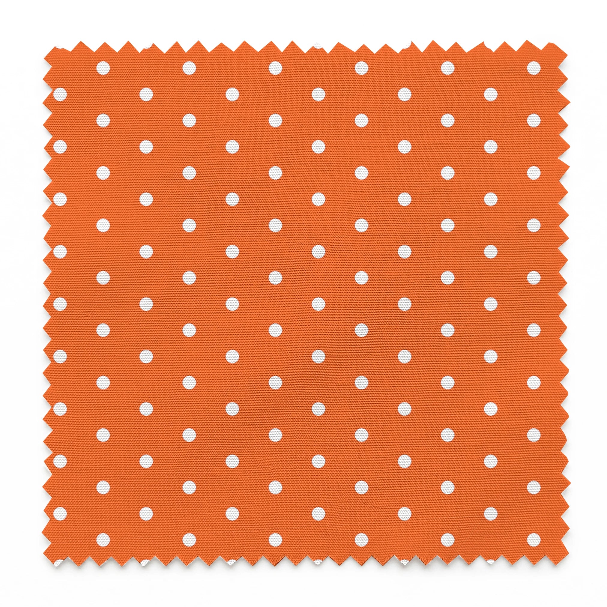 Orange background with two white circles, one in the upper left corner and another in the middle right. springs swatch pinked