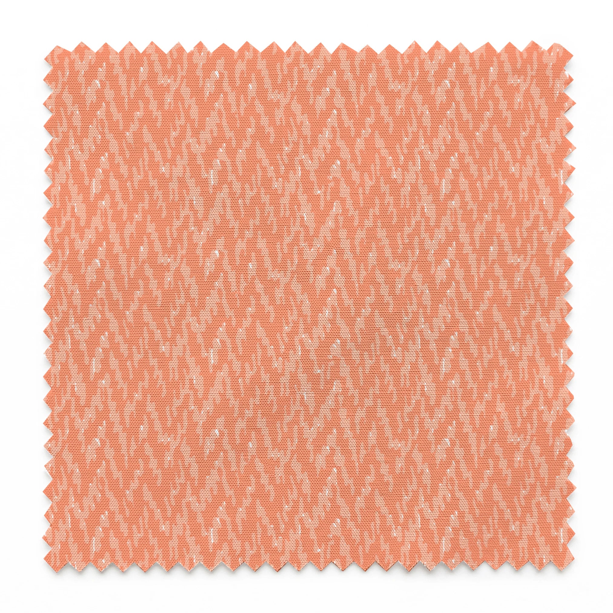 Peachy coral abstract pattern with light brushstroke-like texture and diagonal movement springs swatch pinked
