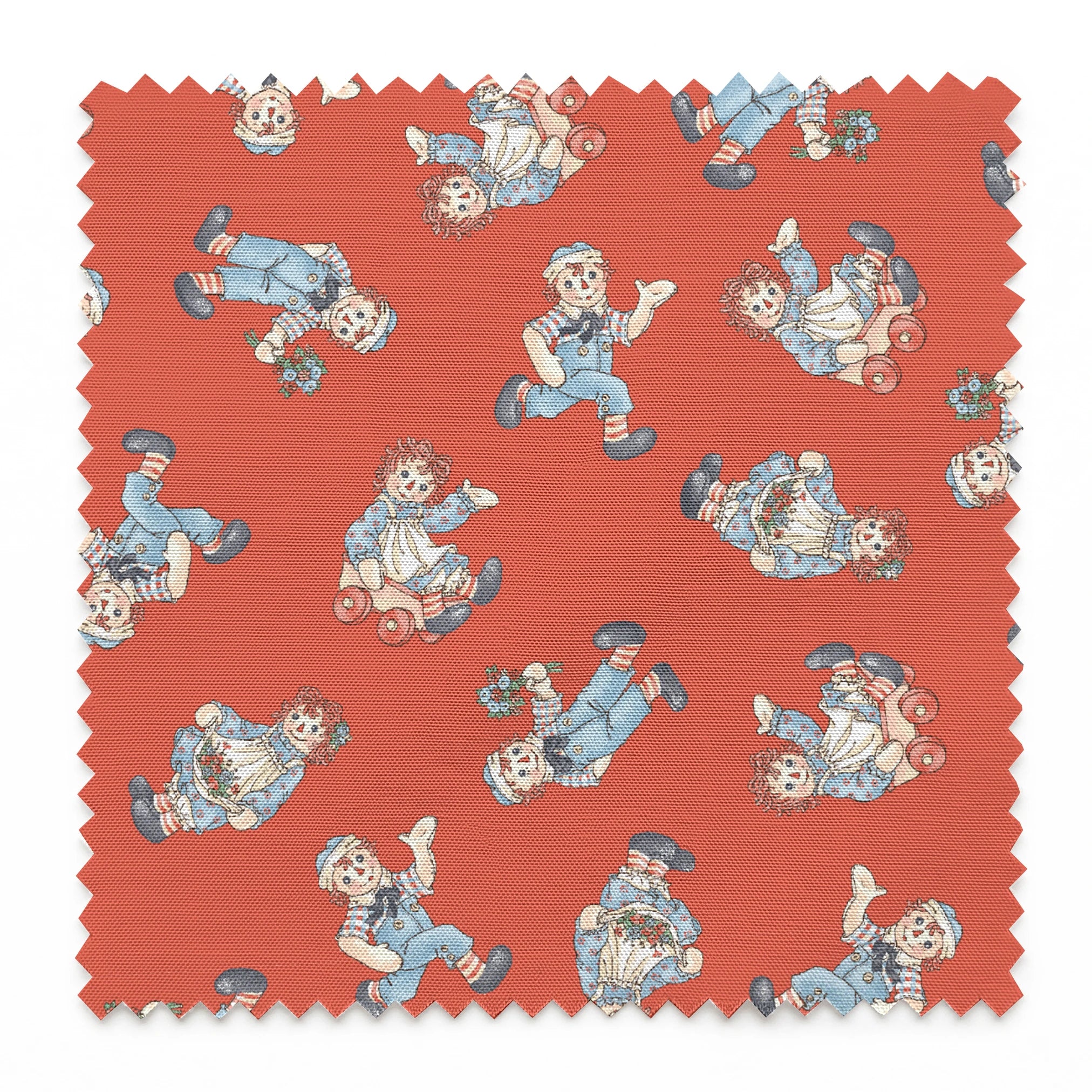 Raggedy Ann and Andy プラスチックキャンバス図案集 Raggedy Ann and Andy Toss Red | Fabric by the Yard