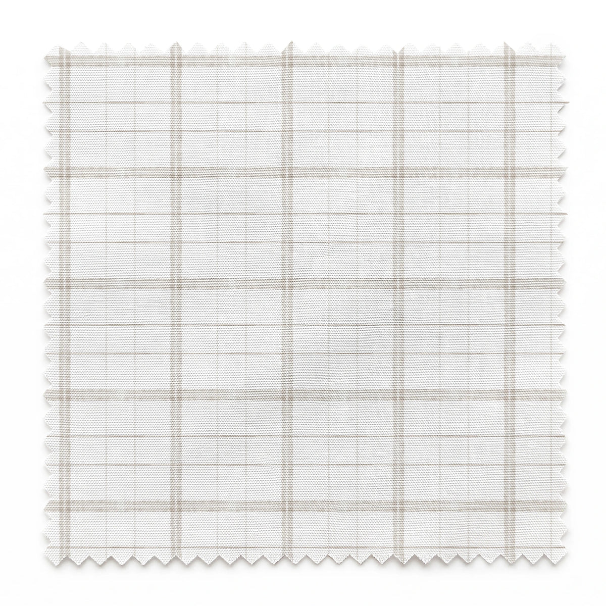 Neutral cream and beige plaid with soft painterly lines by Nicole Tamarin, perfect for fall sewing and decor. springs swatch pinked