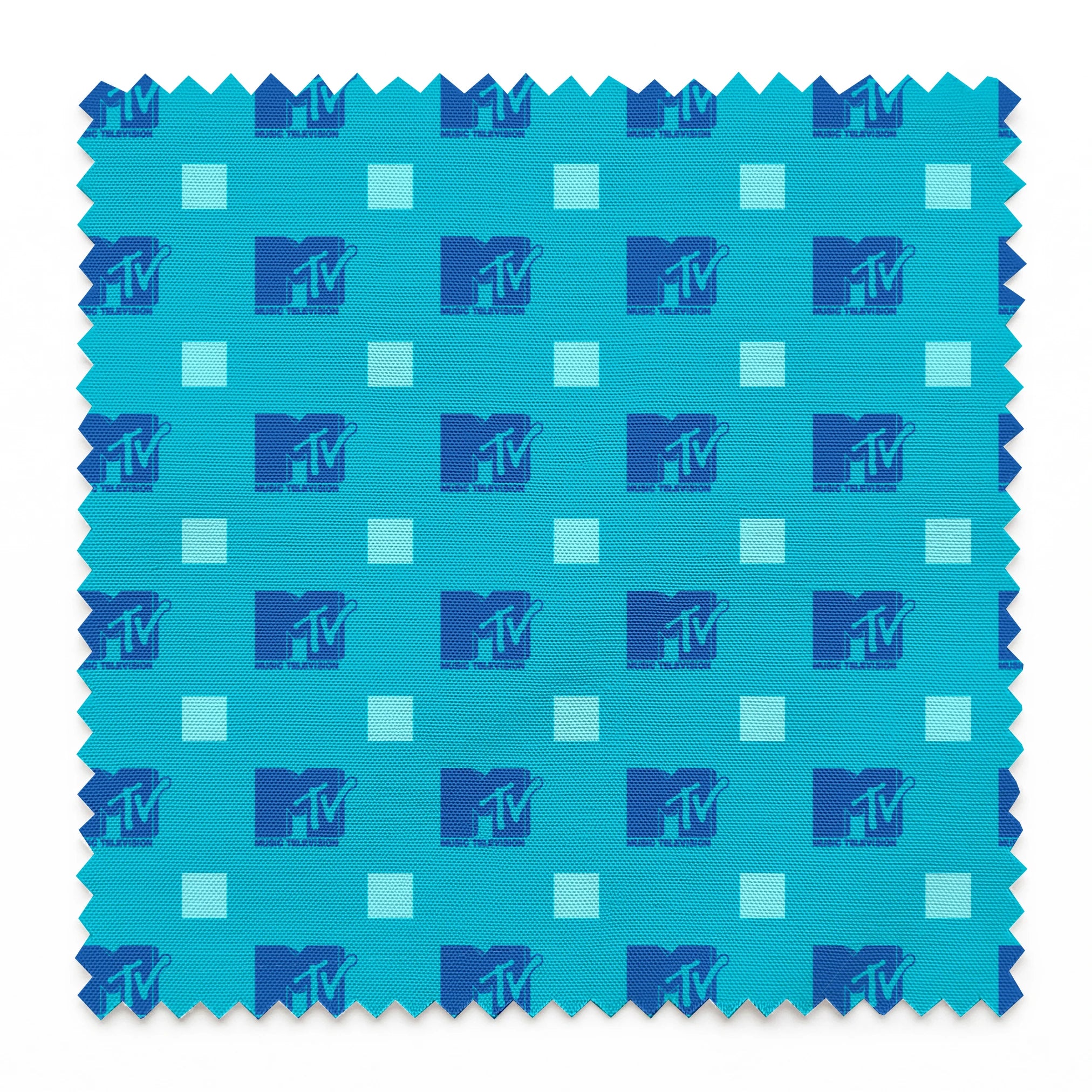 Paramount MTV Blocks on Blue Fabric
