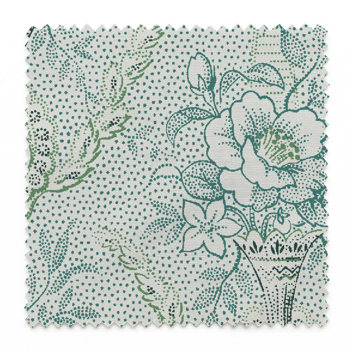 Rina on Silver Sage Fabric