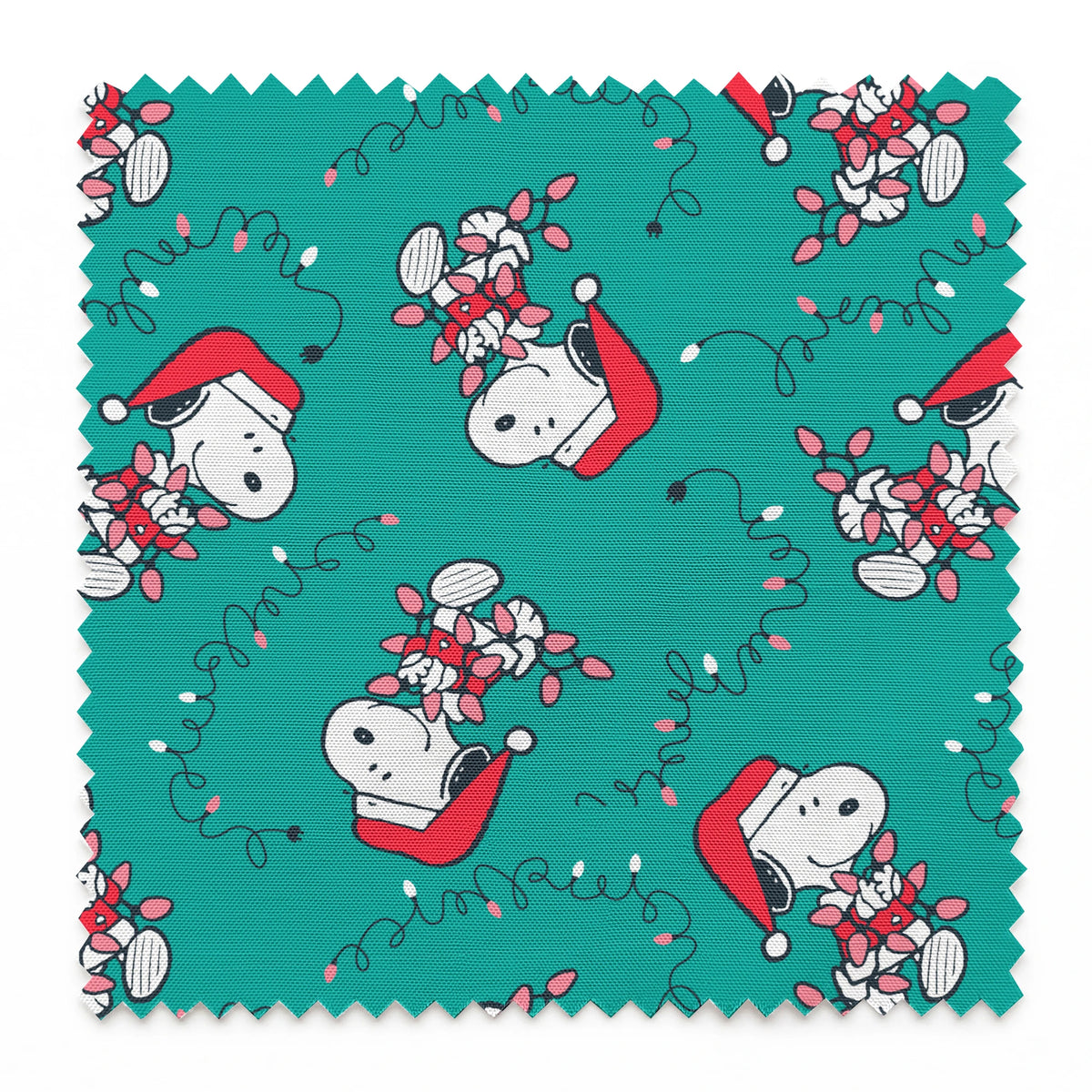 Peanuts Snoopy Holiday Lights Hug Fabric