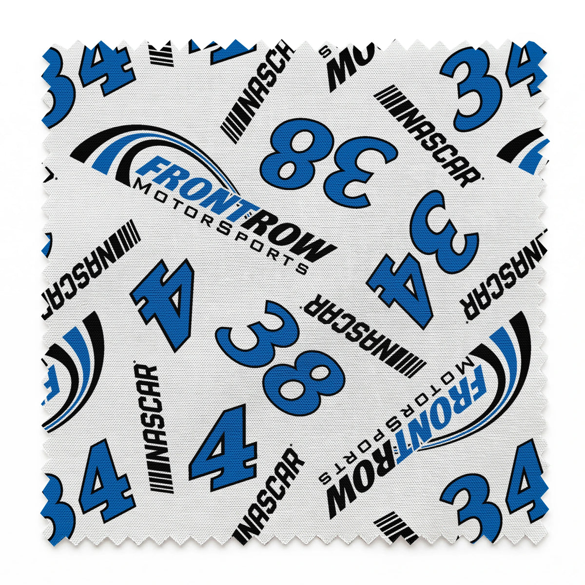 NASCAR® Front Row Motorsports Toss on White Fabric