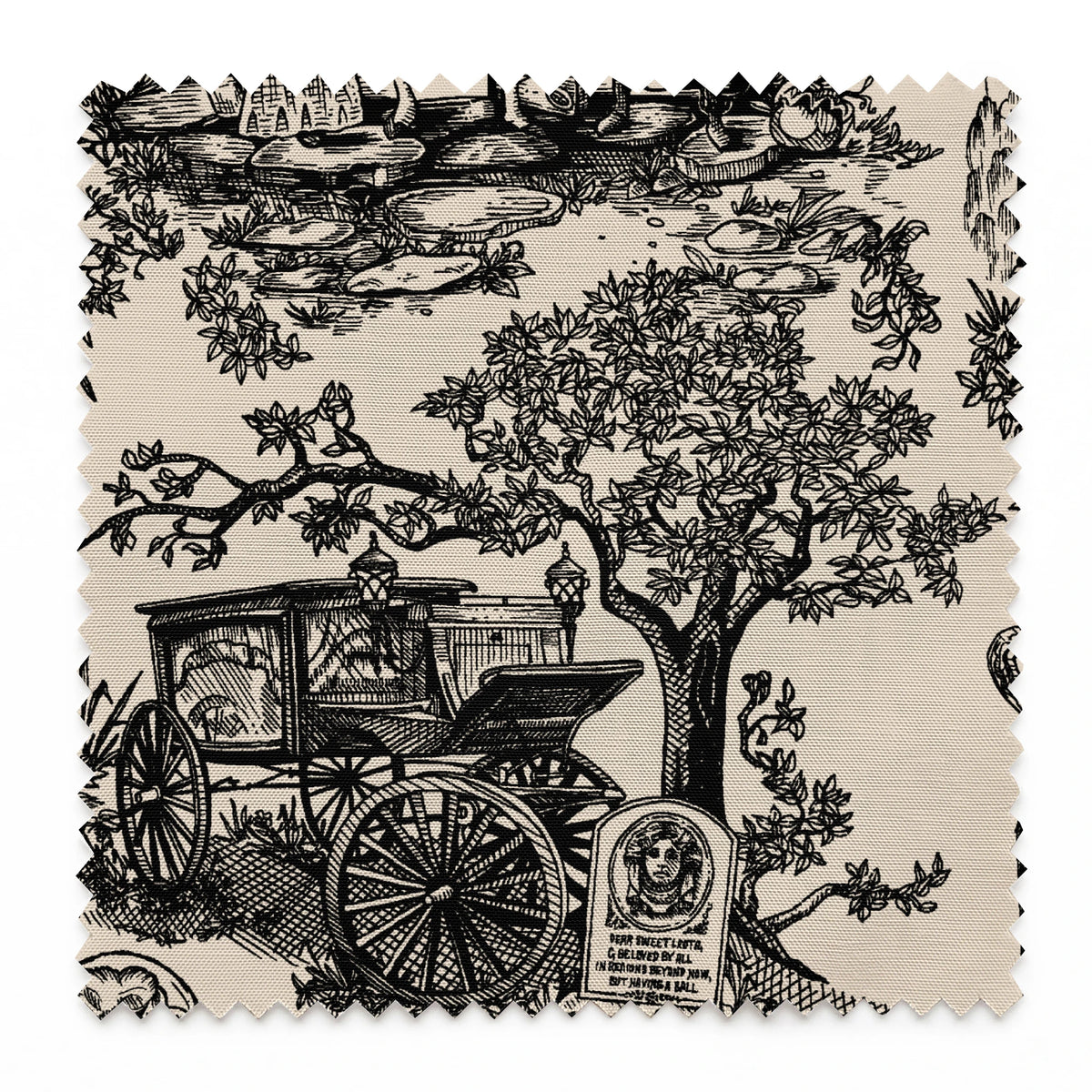 Disney Haunted Mansion Vintage Countryside Fabric
